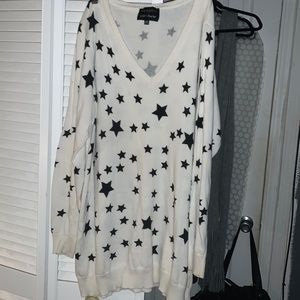 Black and white star sweater